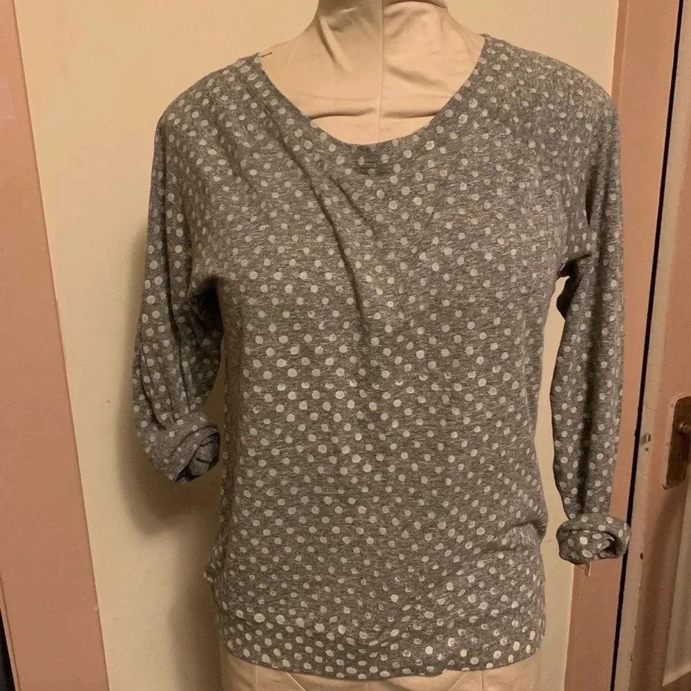 CURRENT/ELLIOTT NEW Letterman Polka Dot Top Tee - Picture 5 of 8